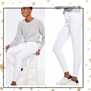 Topshop Jamie White high waist skinny jeans (L1/7)